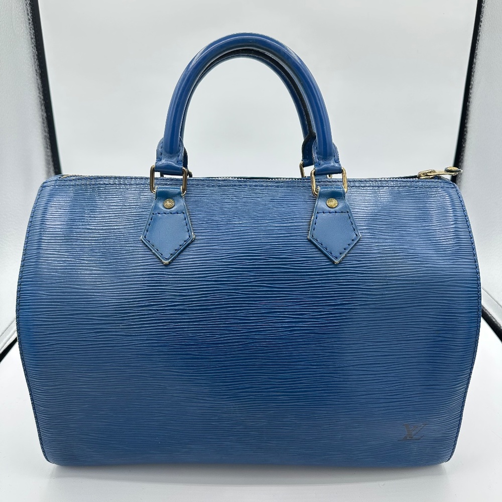 LOUIS VUITTON LV Blue Epi Speedy 30